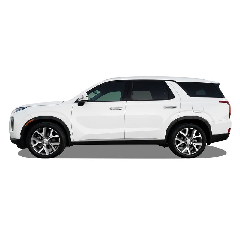 SlickMod Chrome حذف تراكب الفينيل المعتم لسيارة Hyundai Palisade 2020-2023 (1. حافة النافذة باللون الأسود اللامع) - Image 3